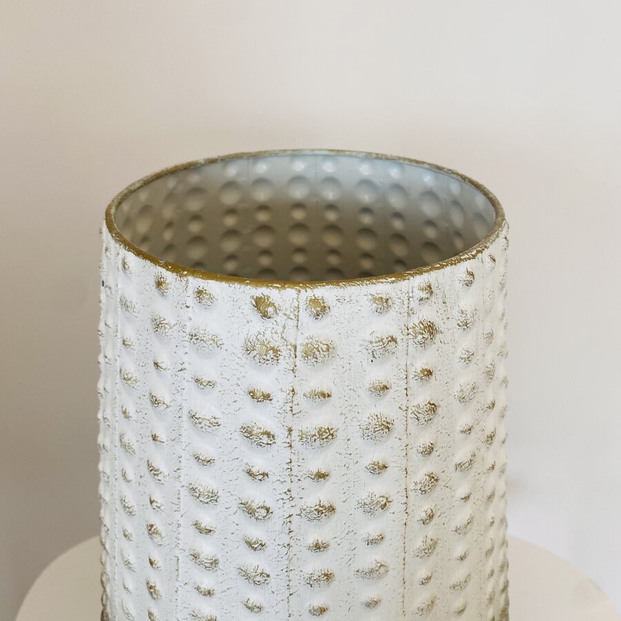 Jarra Decorativa - Metal - Preto e Creme