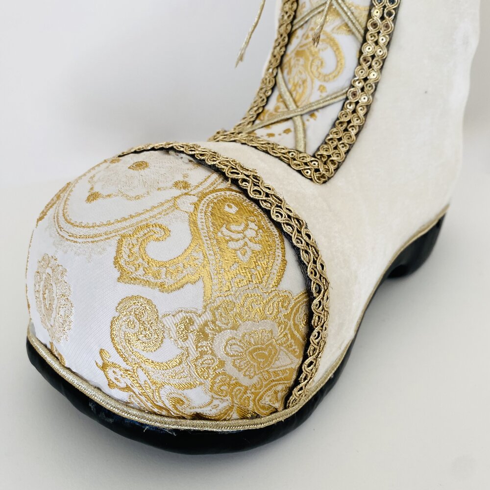 Natal - Cjto. 2 Botas Pai Natal - Creme - C30xL13xA38CM