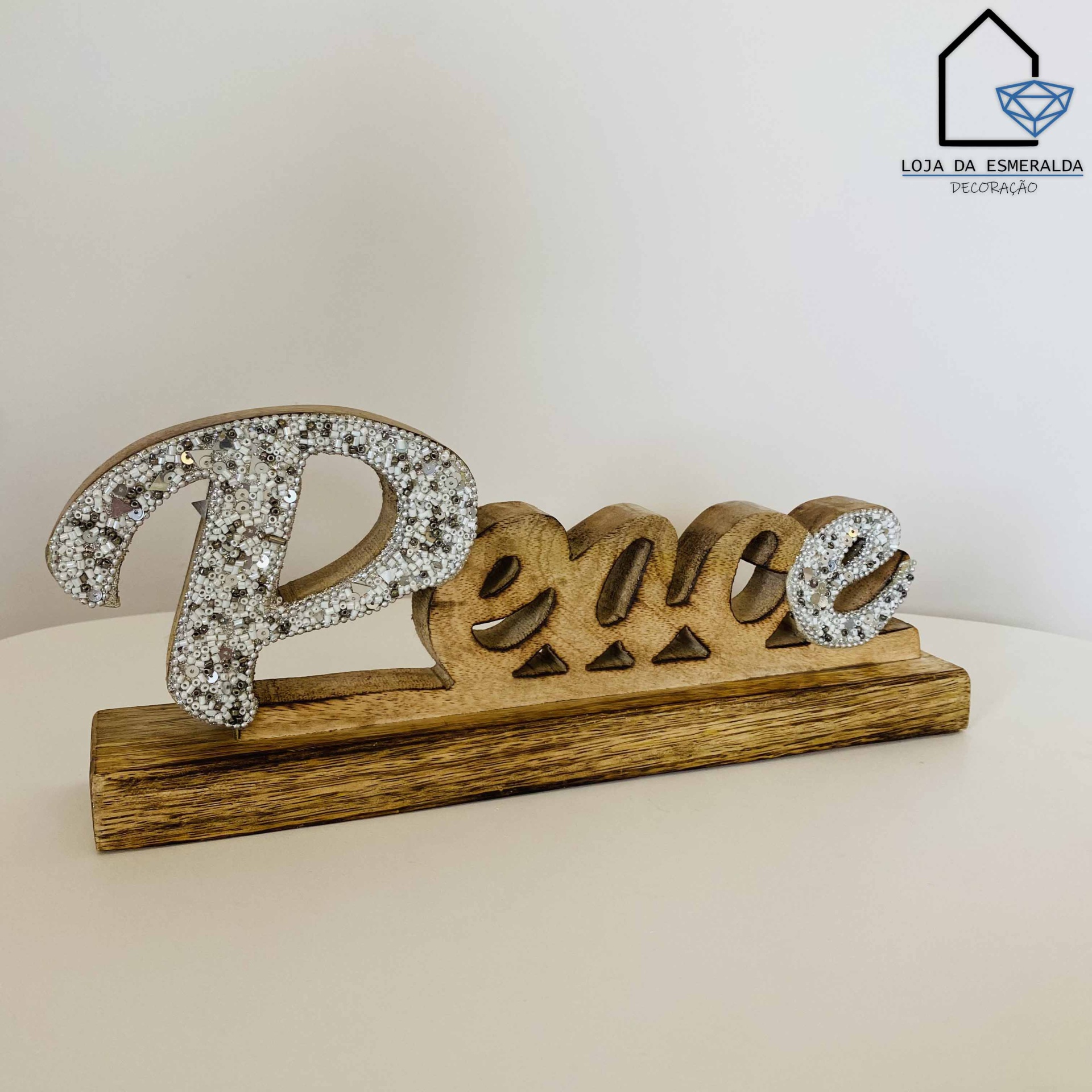 Placa Decorativa - Peace - 31x6x12CM