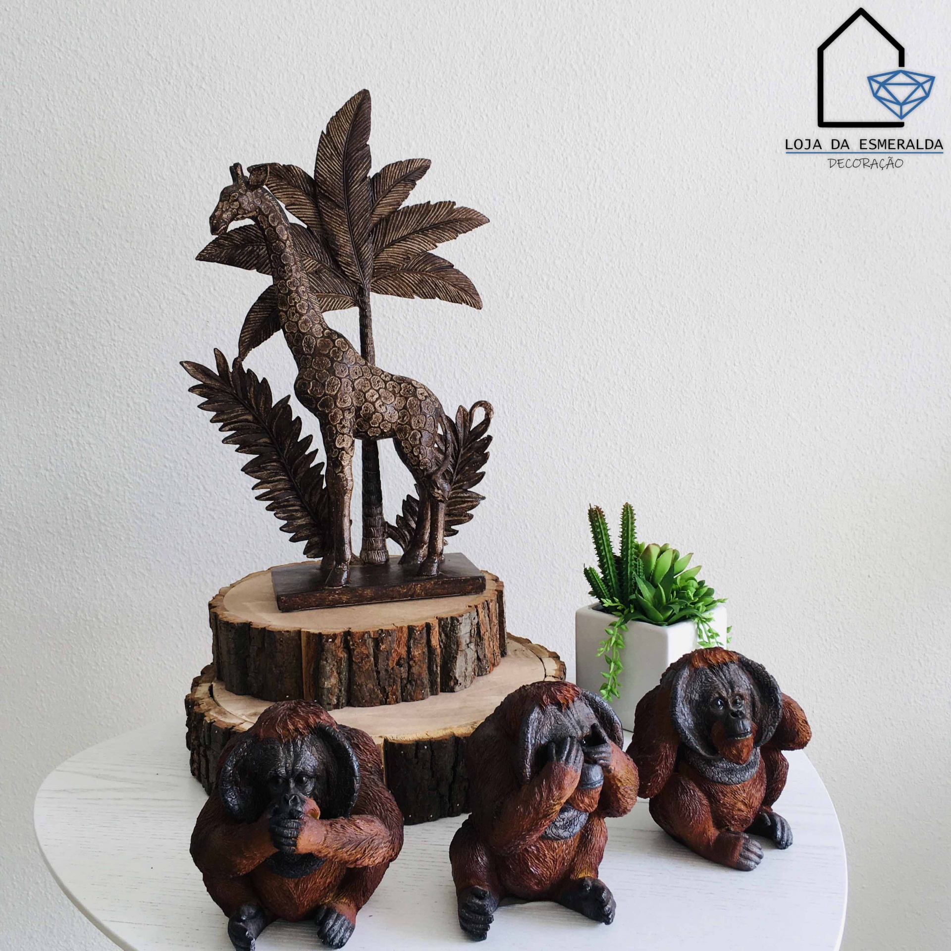 Peça Decorativa Étnica | Girafa