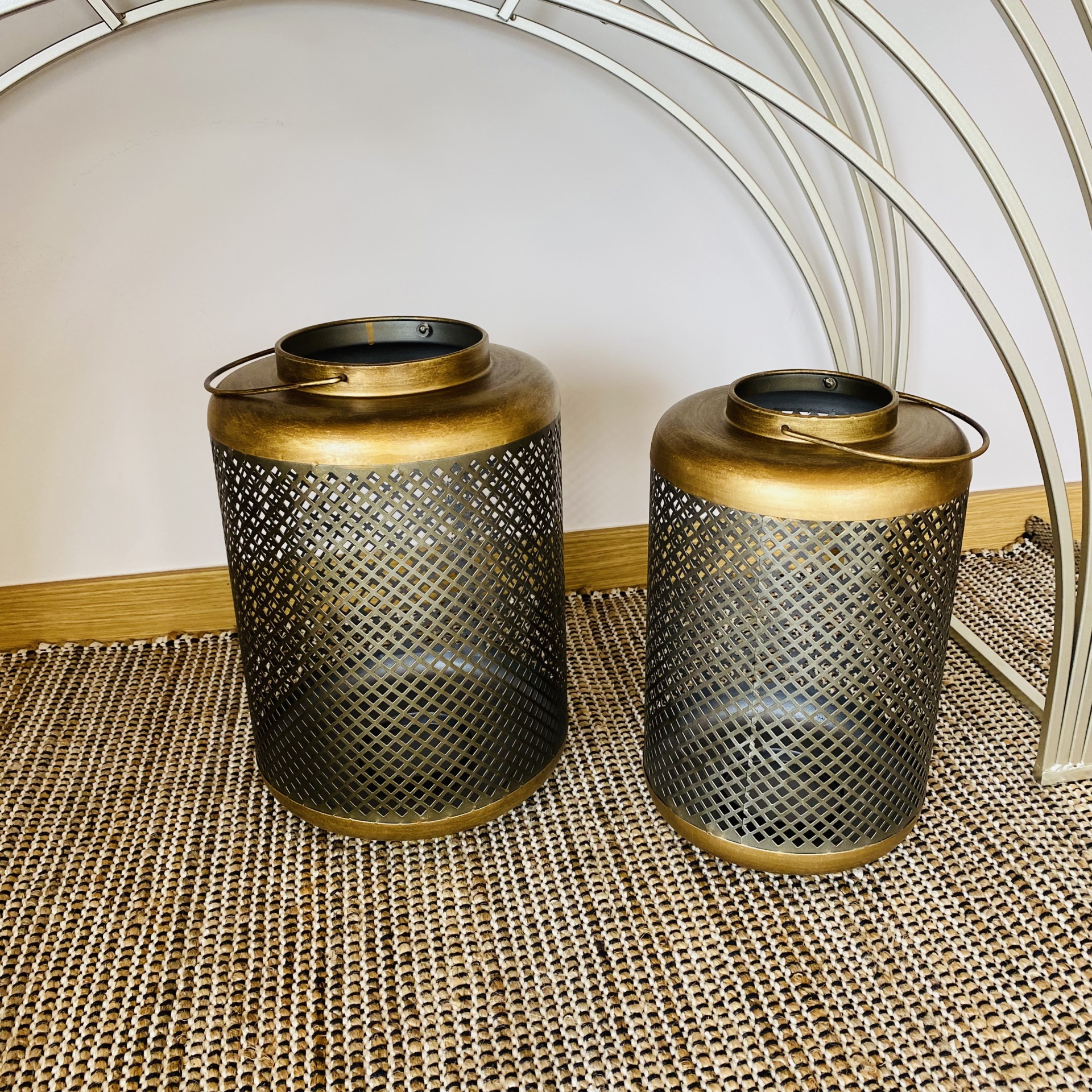 Lanterna - Metal - Dourado e Preto