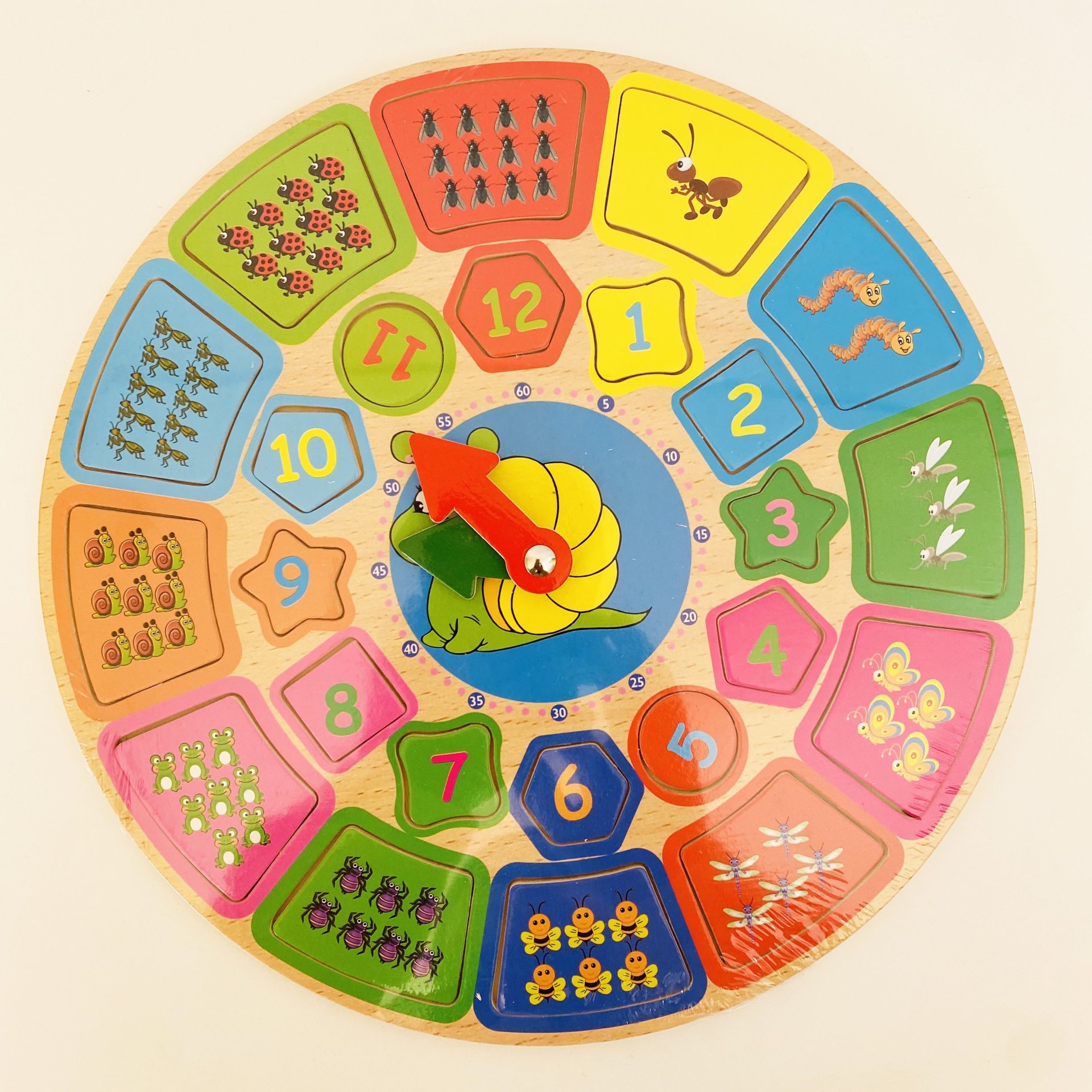 Puzzle Didático Redondo - Madeira - 29x29CM - Mais de 3 Anos