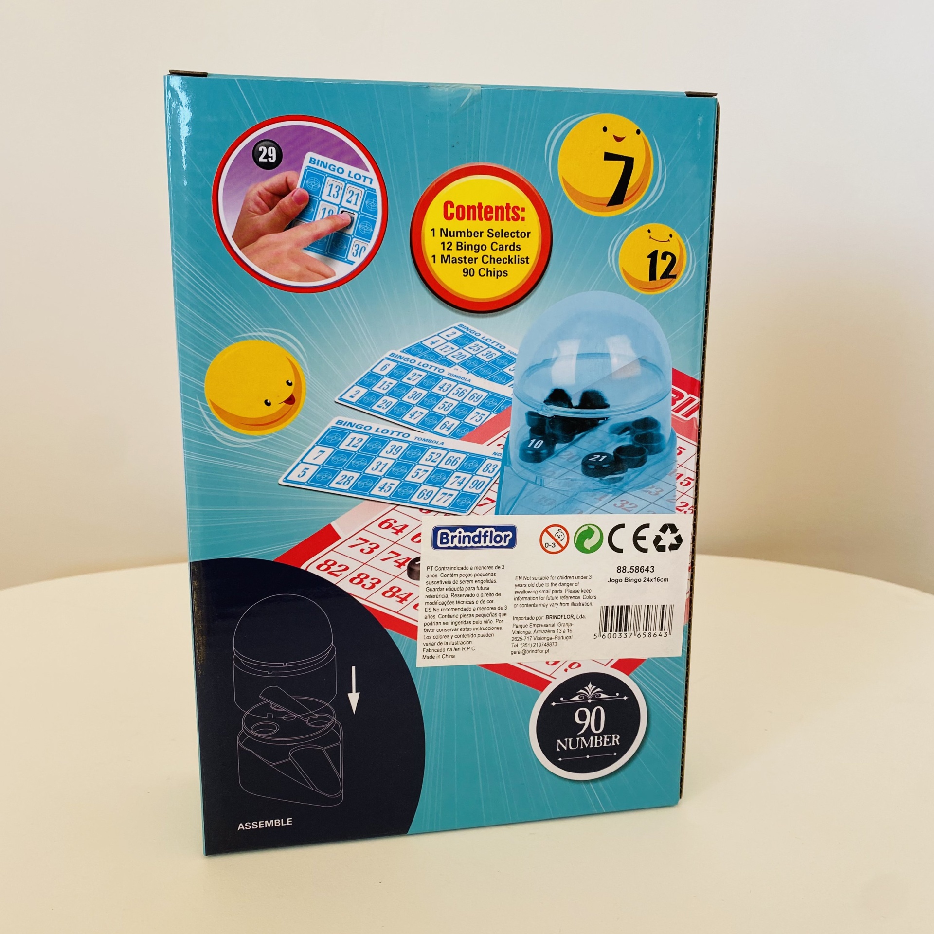 Jogo 24x16cm Bingo - Mais de 3 Anos - 2 Jogadores