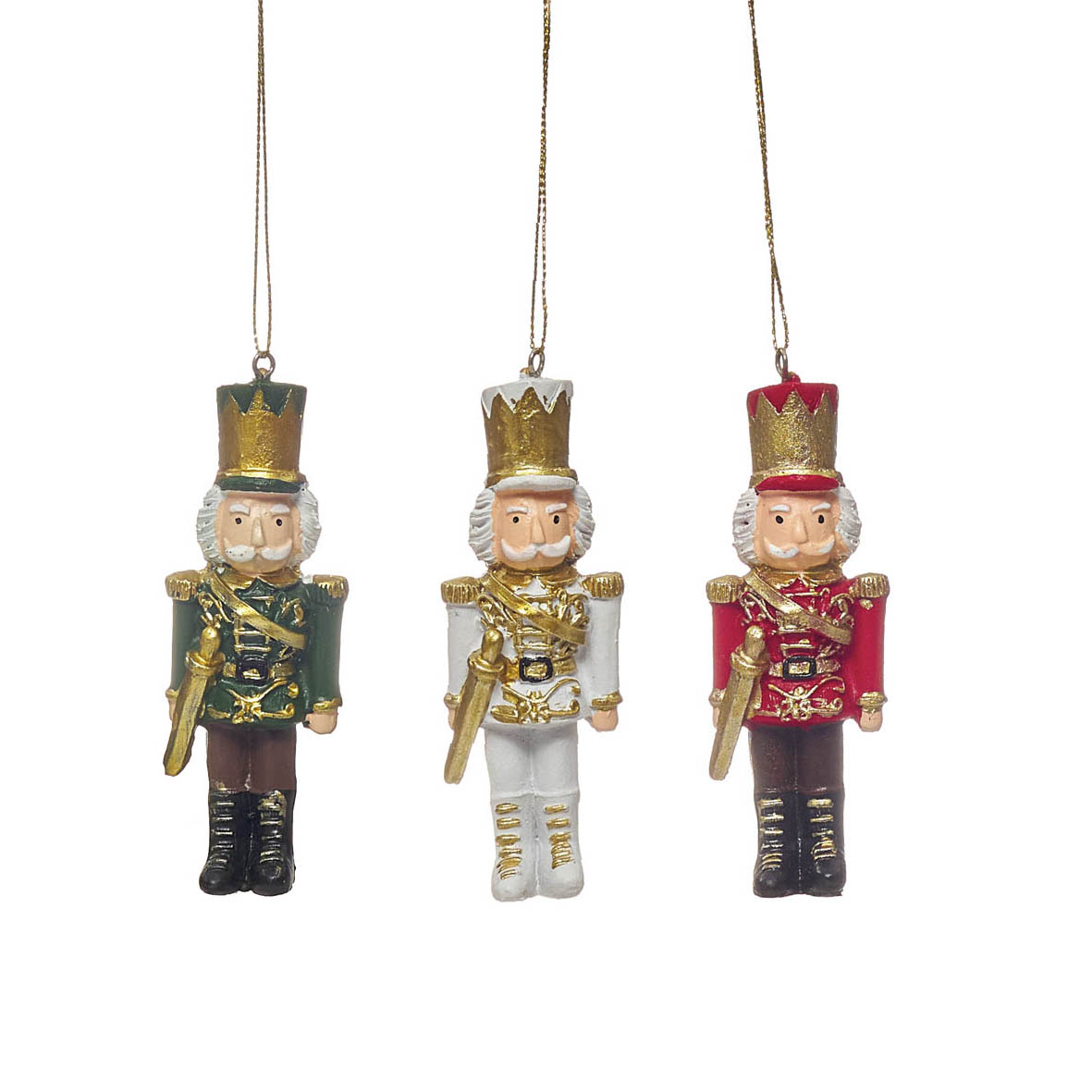 Ornamento para Árvore de Natal - Soldado Quebra Nozes - C3.5xL2.5xA10CM