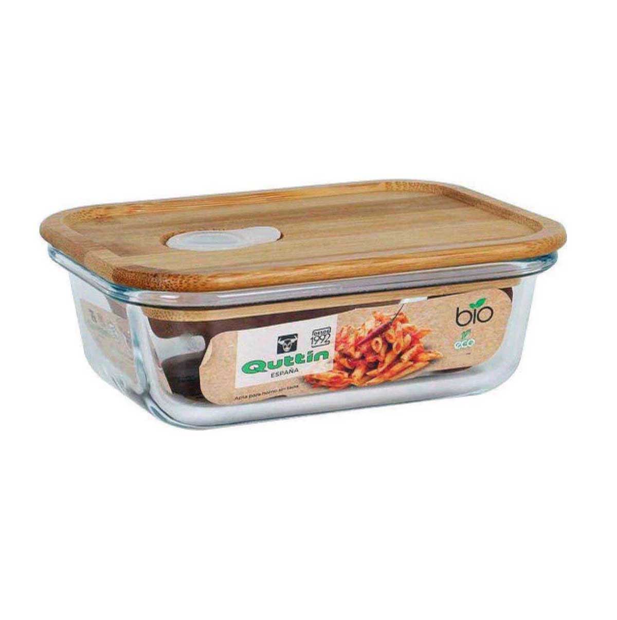 Marmitas Retangulares c/ Tampa em Bambu