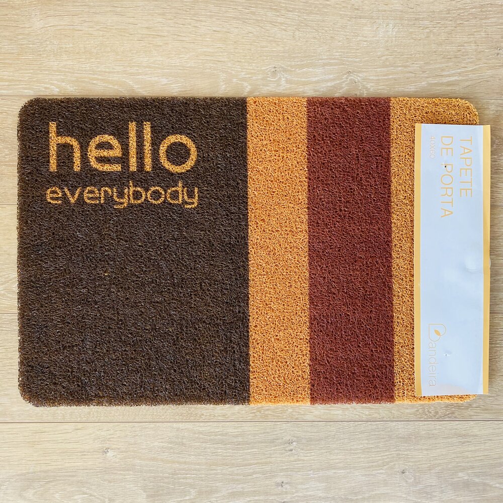 Tapete de Entrada - Hello Everybody - C60xL40CM