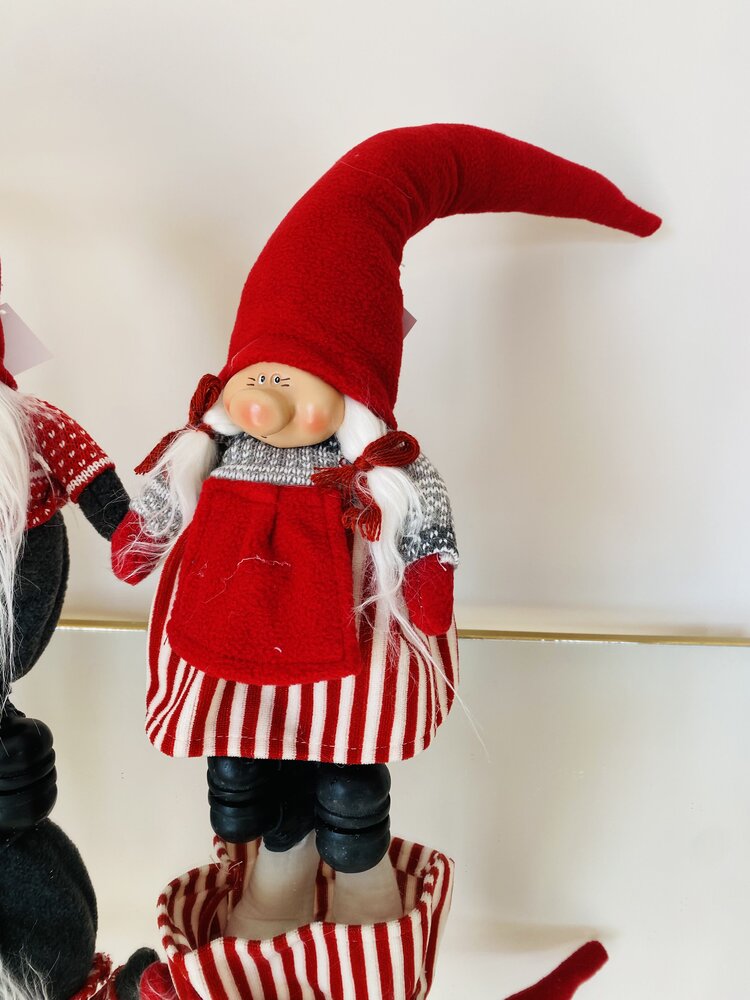 Boneco Natalício - Gnomo- Tecido - C15xL10xA50CM