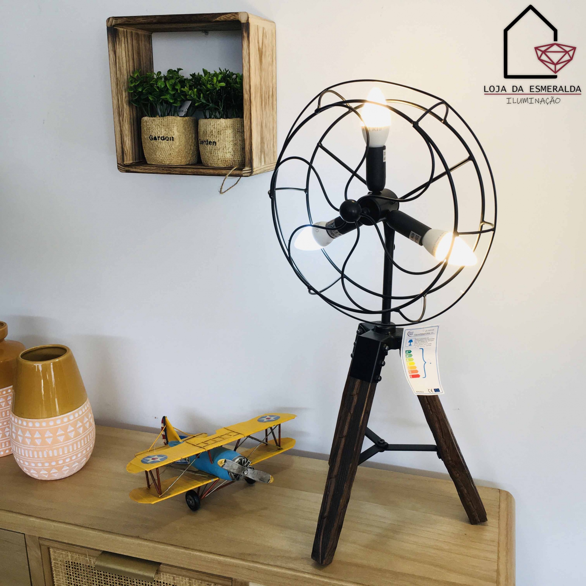 Candeeiro Madeira&Metal | 26x7x65 CM