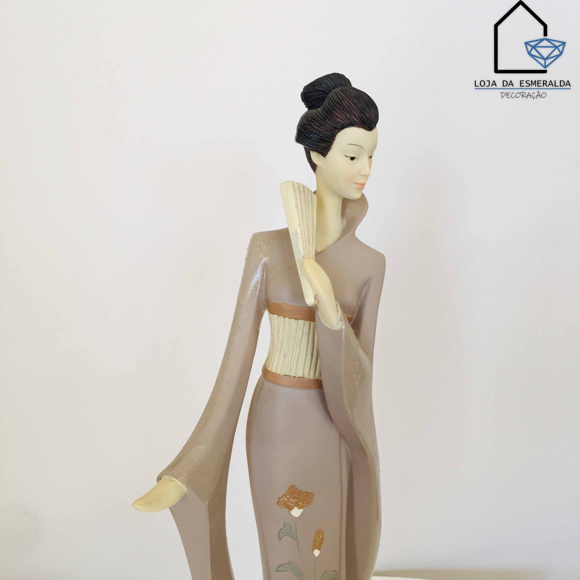 Estatueta | Figura Feminina Oriental | 12x8.5x38CM
