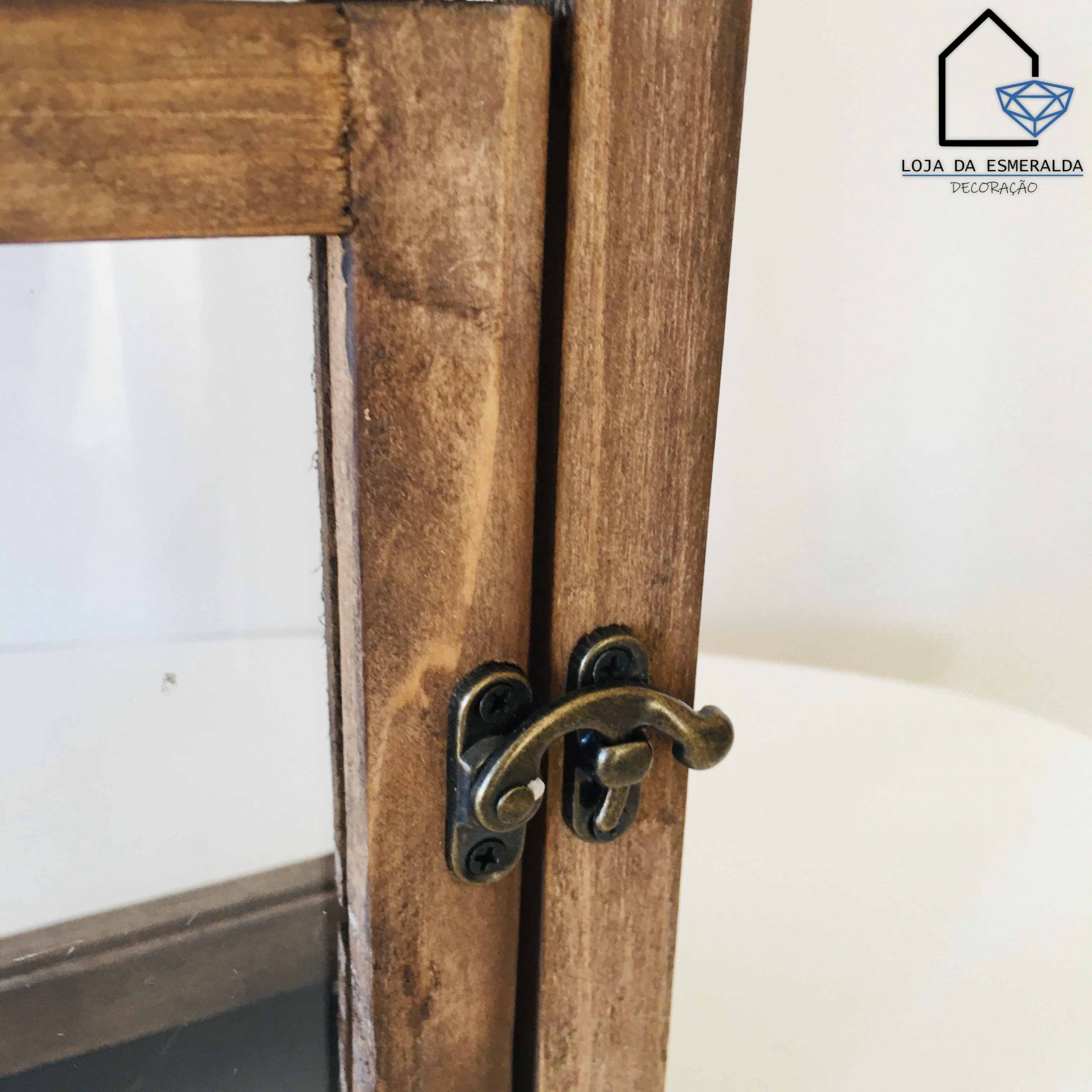 Lanterna Decorativa | Madeira & Metal | 25x15x53CM