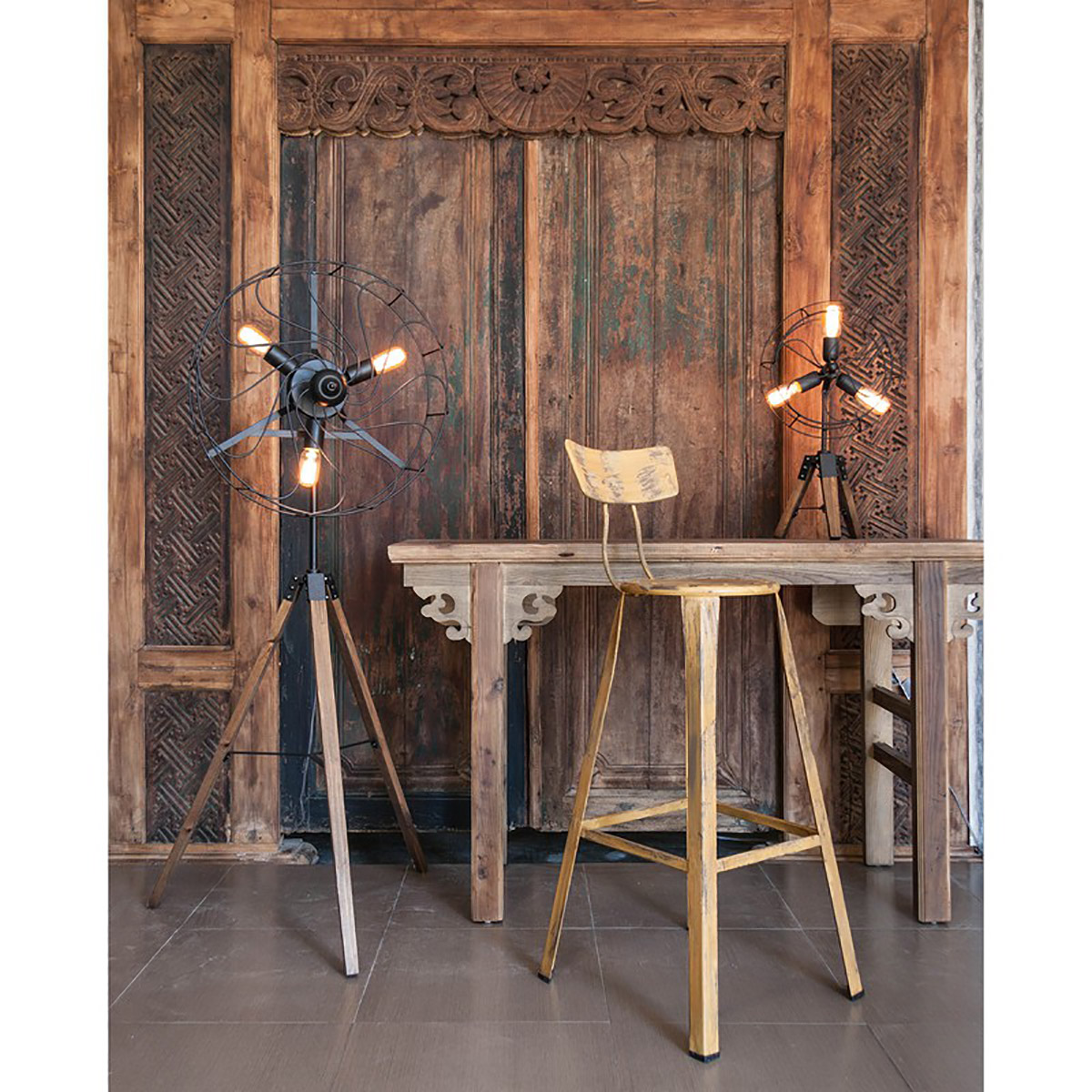 Candeeiro Madeira&Metal | 26x7x65 CM