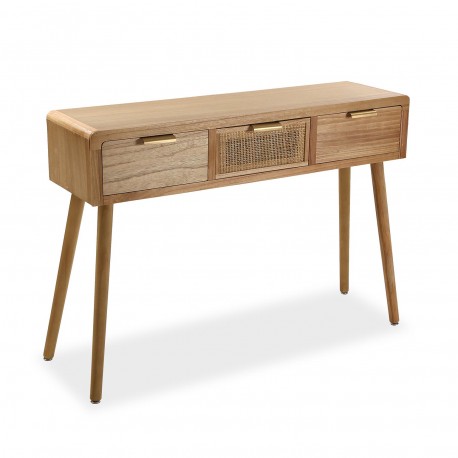 Consola Rattan | 3 Gavetas | 110*30*78 CM