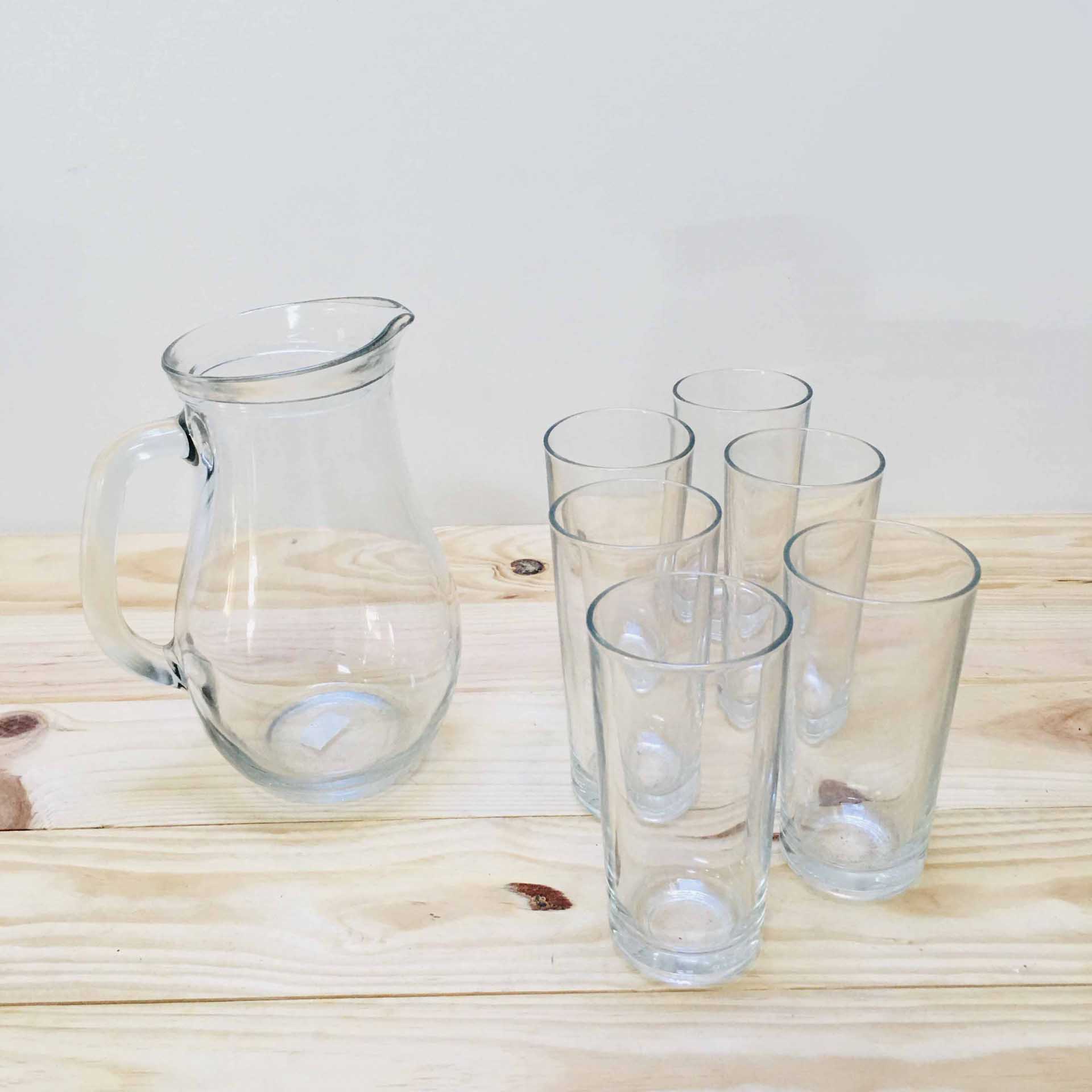 Conjunto Jarro + 6 Copos | Vidro
