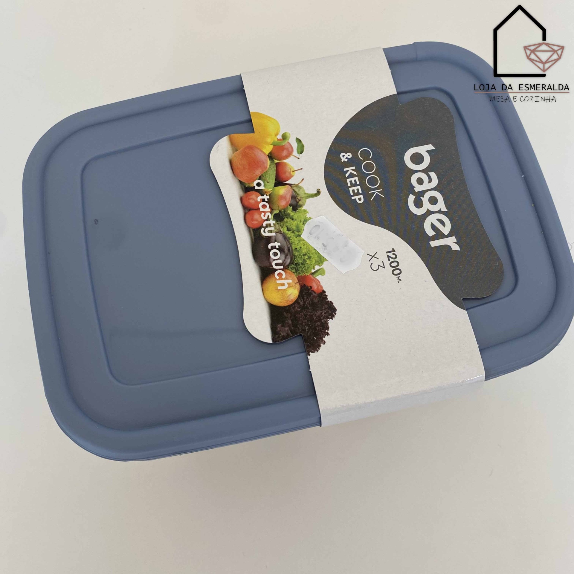 Caixa Retangular p/ Conservação de Alimentos | Cook and Keep | Azul