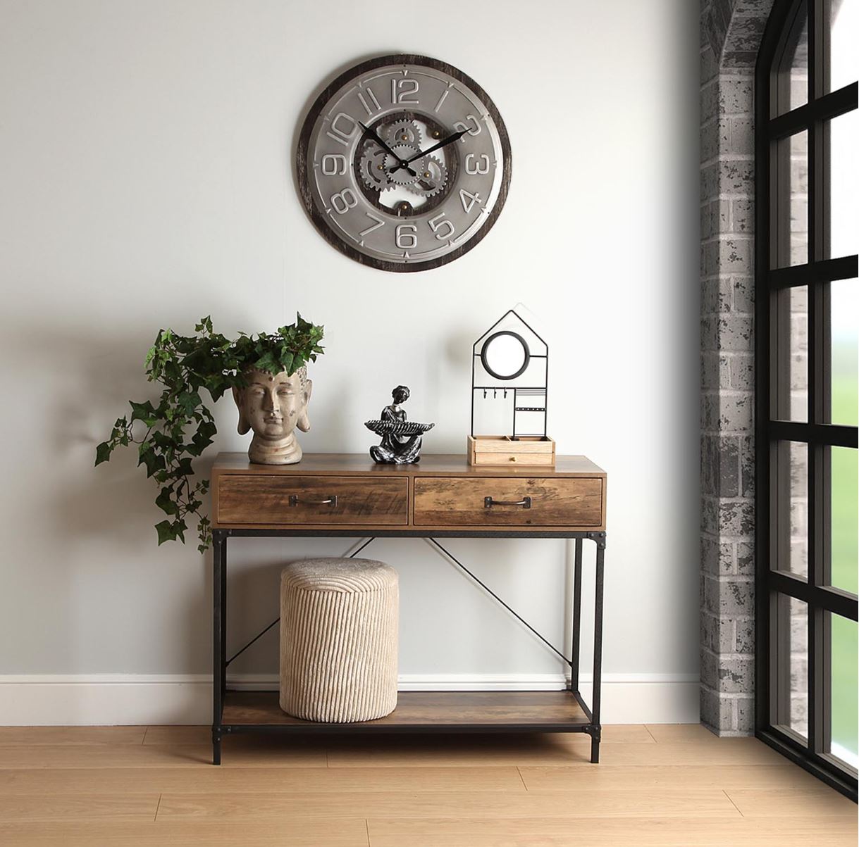 Consola Mesa de Entrada - Madeira - C100XL35XA76CM