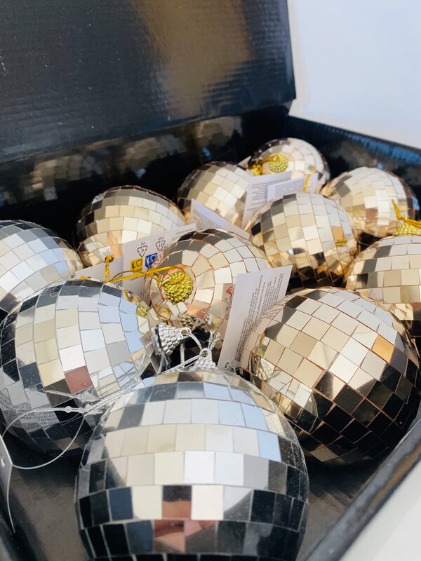 Decorações de Natal - Bolas espelhadas para Árvore  - Dourado e Prateado