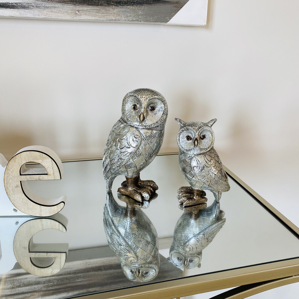 Peça Decorativa - Coruja - Prateado - 8Cx7Lx16ACM