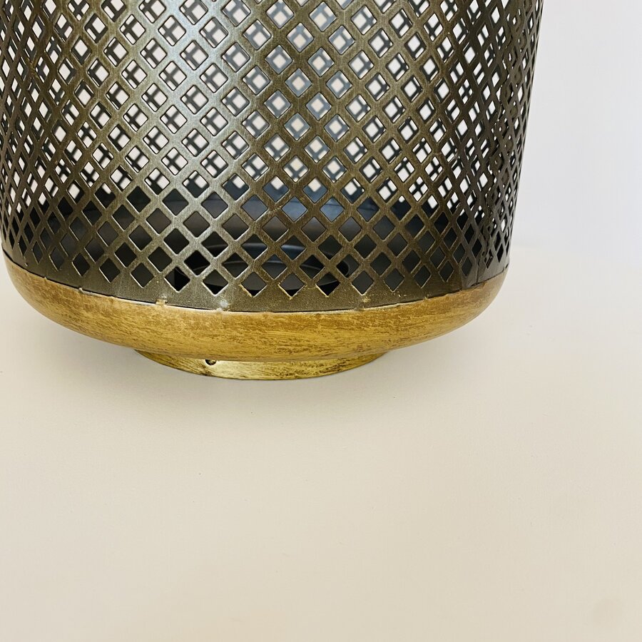 Lanterna - Metal - Dourado e Preto