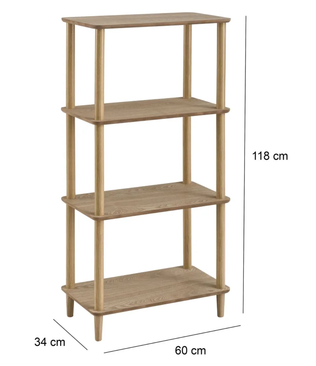 Estante Loft - 4 Prateleiras - C60xL34xA118CM