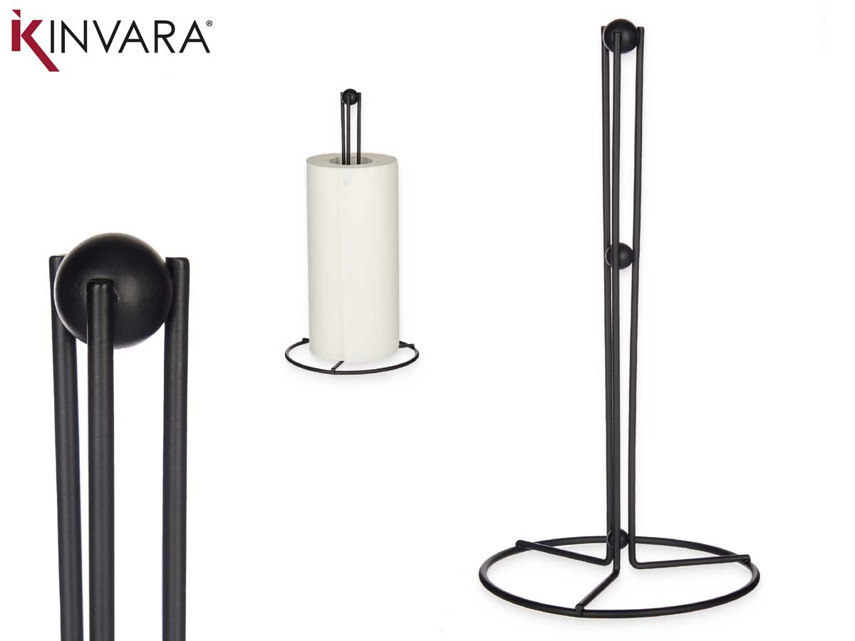 Porta-Rolos - Preto - C15.5xL15.5xA31.5CM