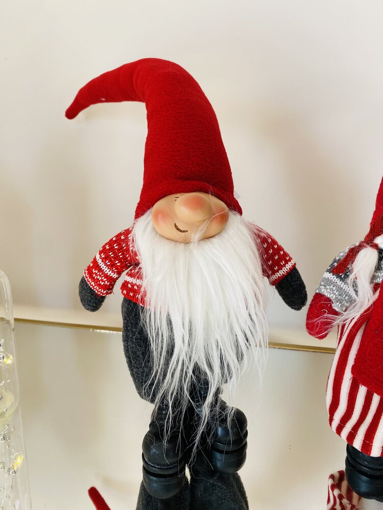 Boneco Natalício - Gnomo- Tecido - C15xL10xA50CM