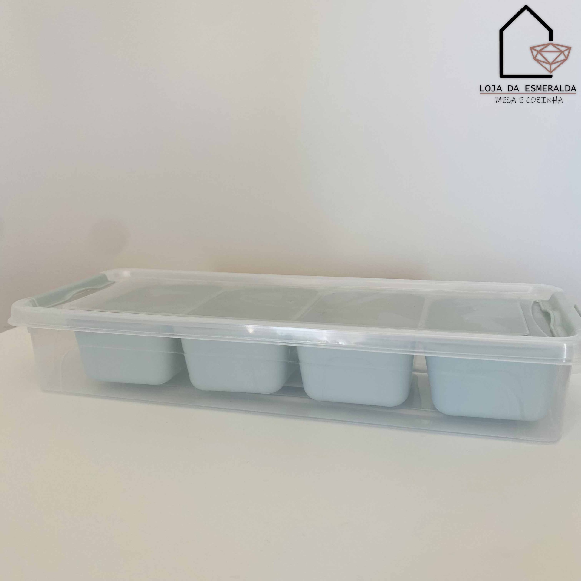 Caixa Retangular p/ Conservação com Compartimentos