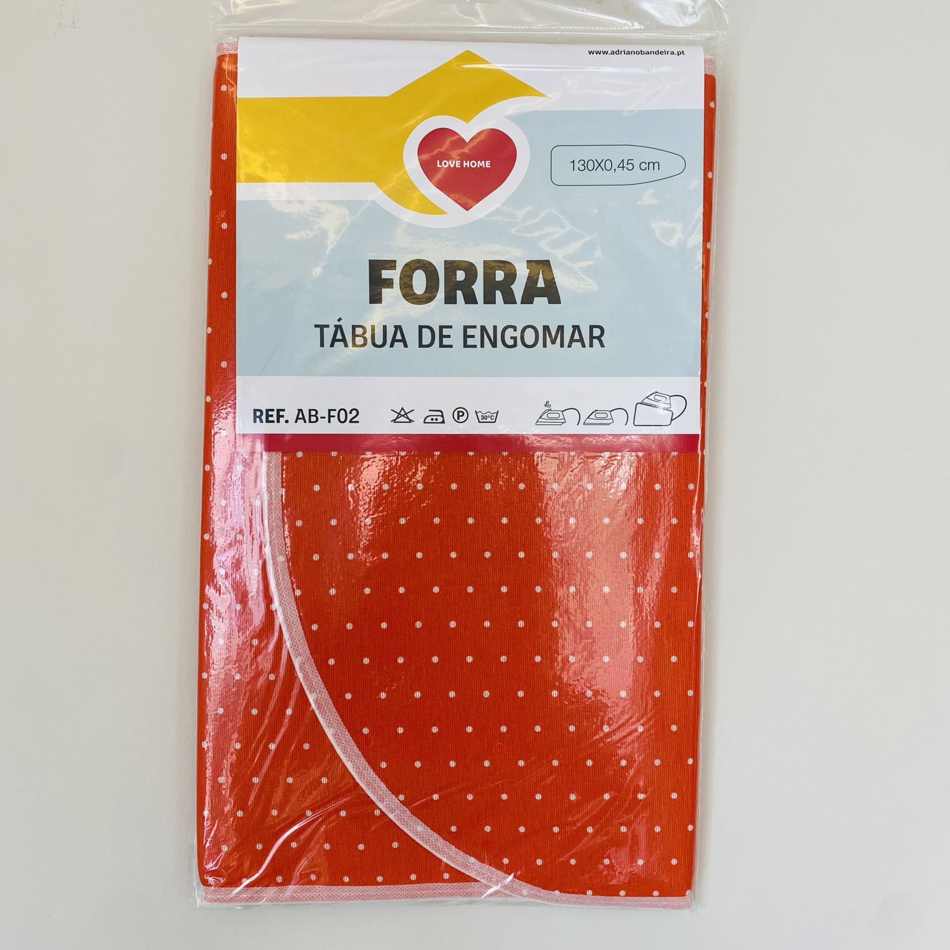 Forra para Tábua de Engomar - 130x45 CM - Laranja