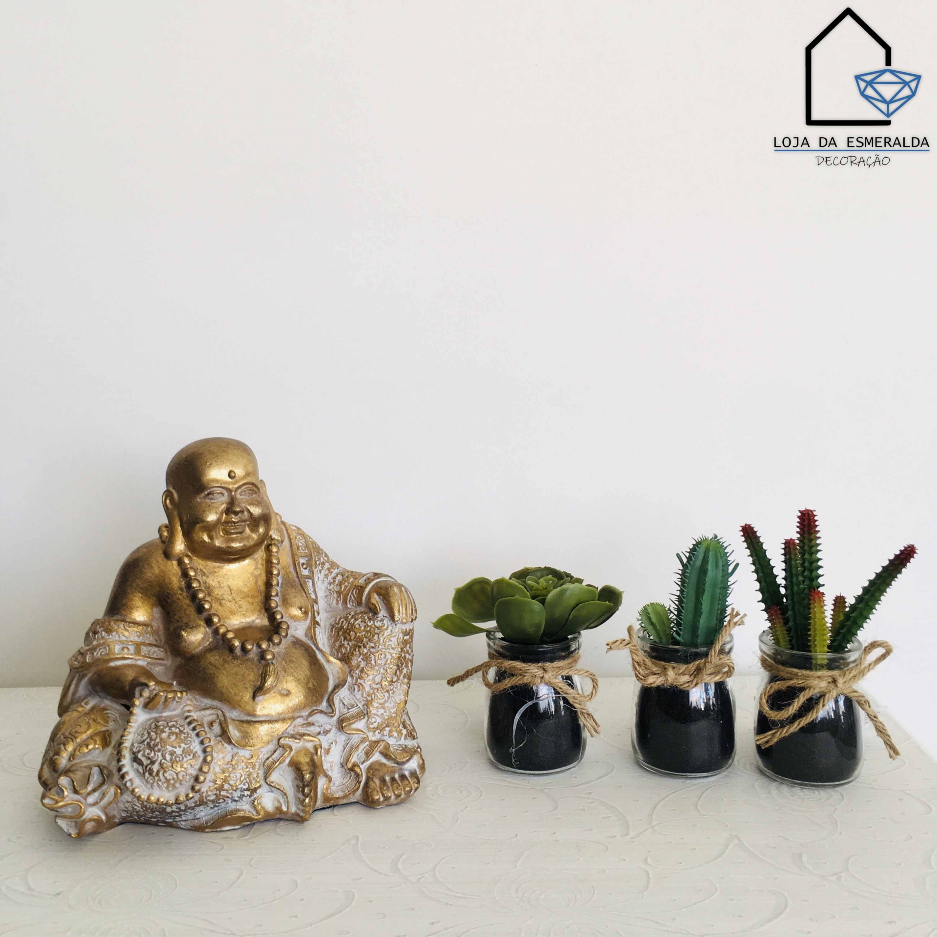 Buda Decorativo | Dourado | 18x18x14 CM