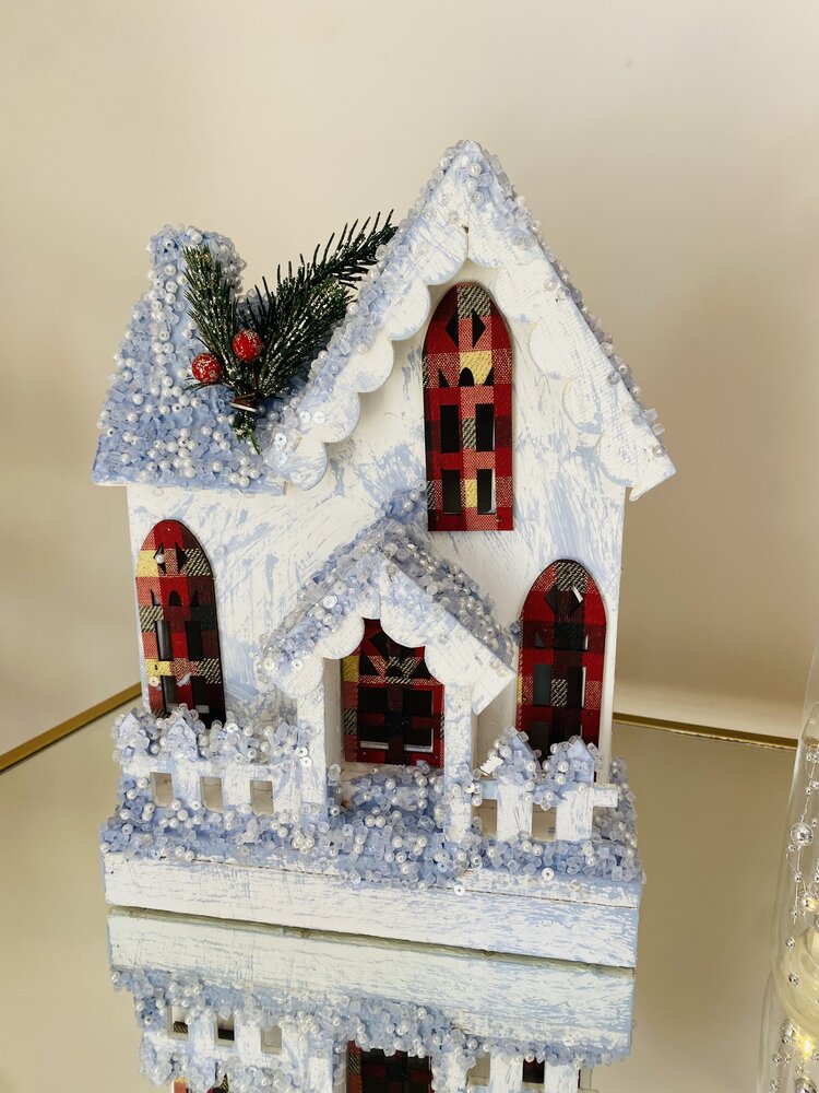 Casa de Natal c/ iluminação - C20xL9xA27CM