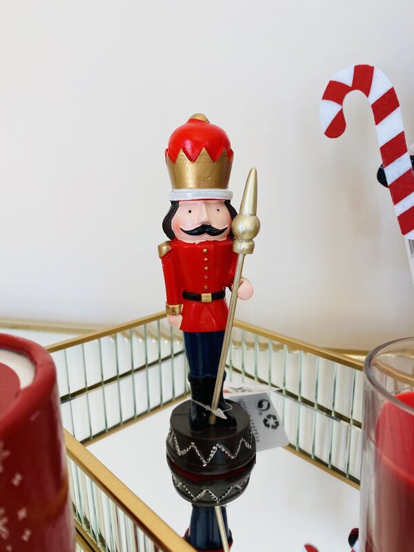 Quebra Nozes de Natal - Vermelho e Dourado - C5xL4.5xA17CM