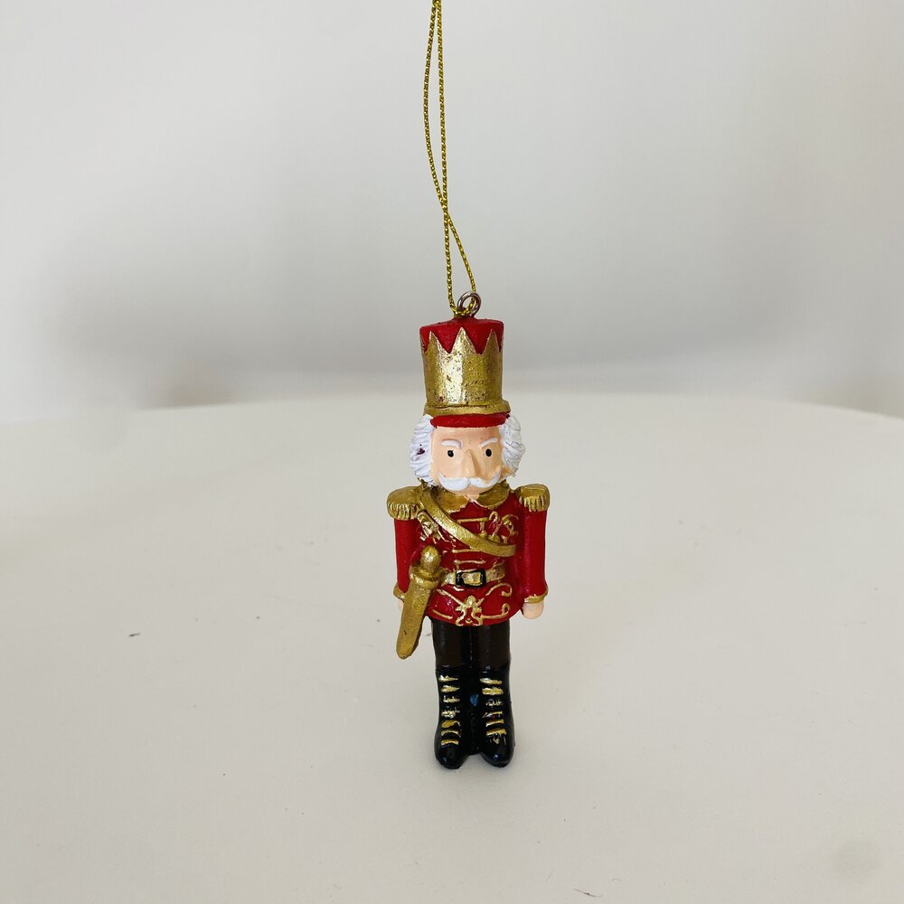 Ornamento para Árvore de Natal - Soldado Quebra Nozes - C3.5xL2.5xA10CM