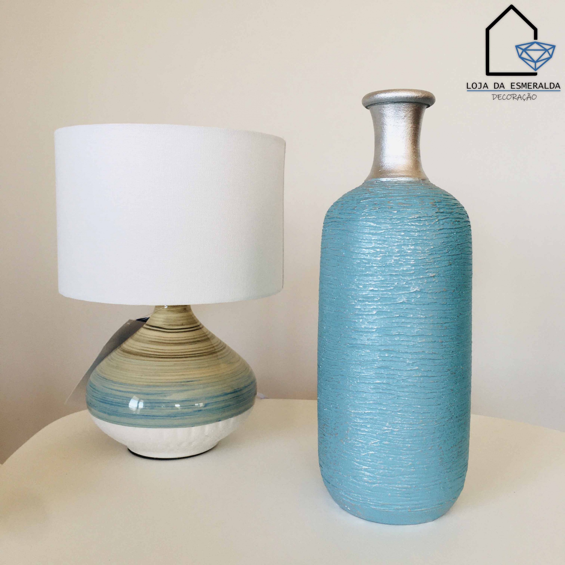 Jarra Azul Oceano | 11x11x30 CM