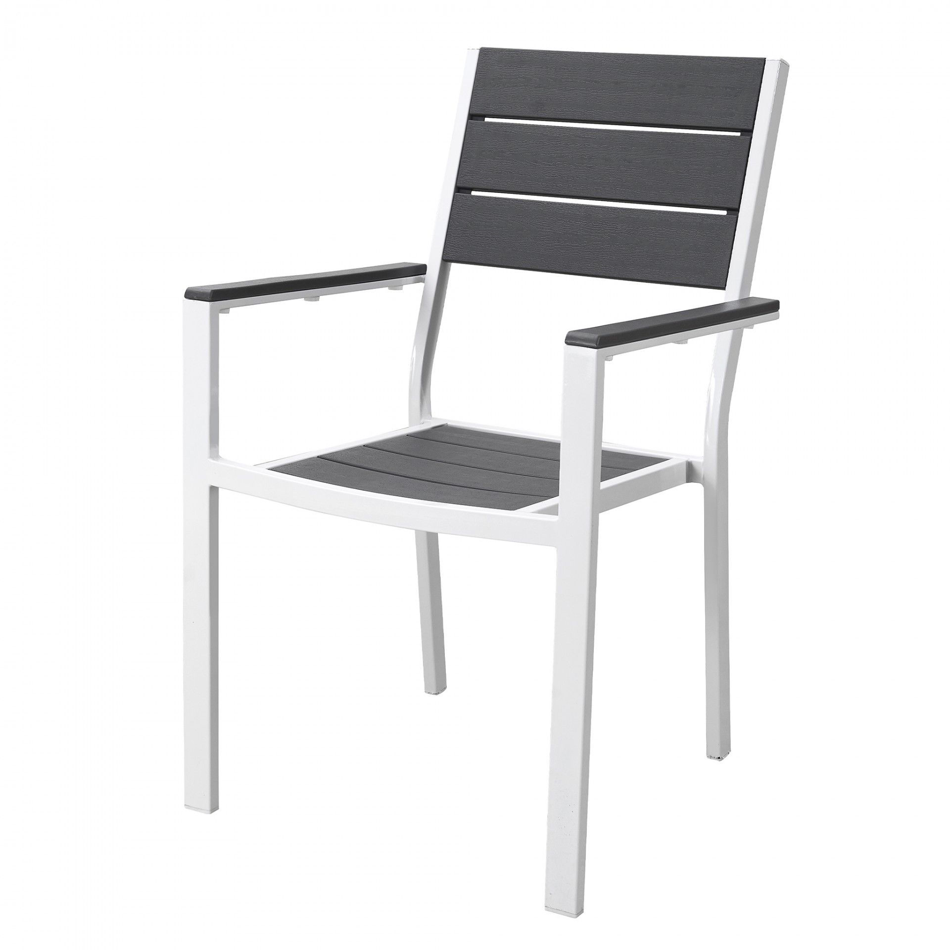 Set de Jardim - Mesa e Cadeiras - Cinza e Branco