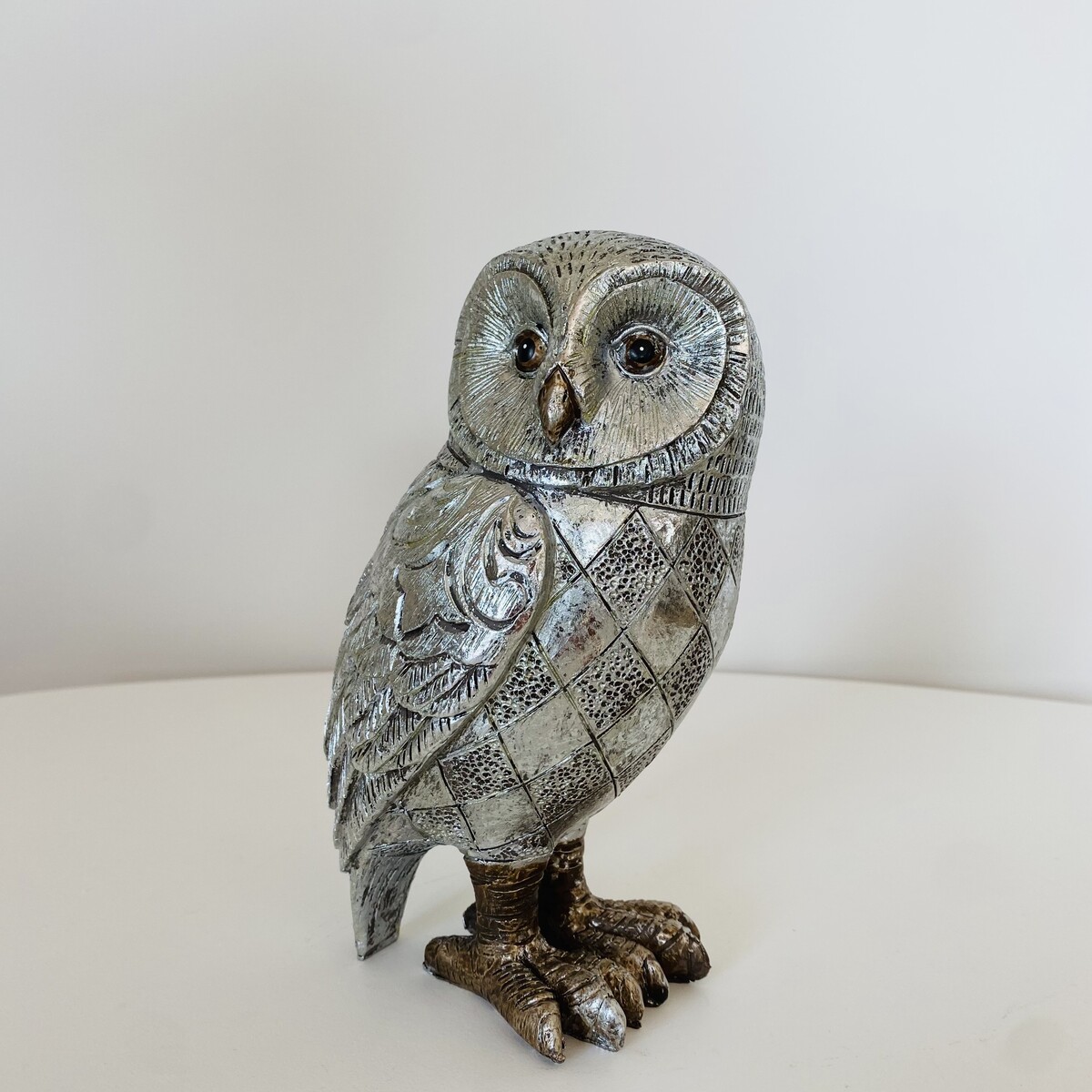 Peça Decorativa - Coruja - Prateado - 8Cx7Lx16ACM