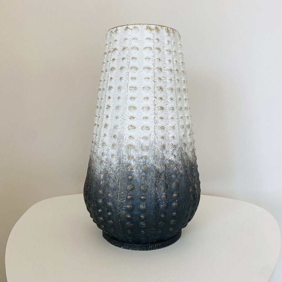 Jarra Decorativa - Metal - Preto e Creme