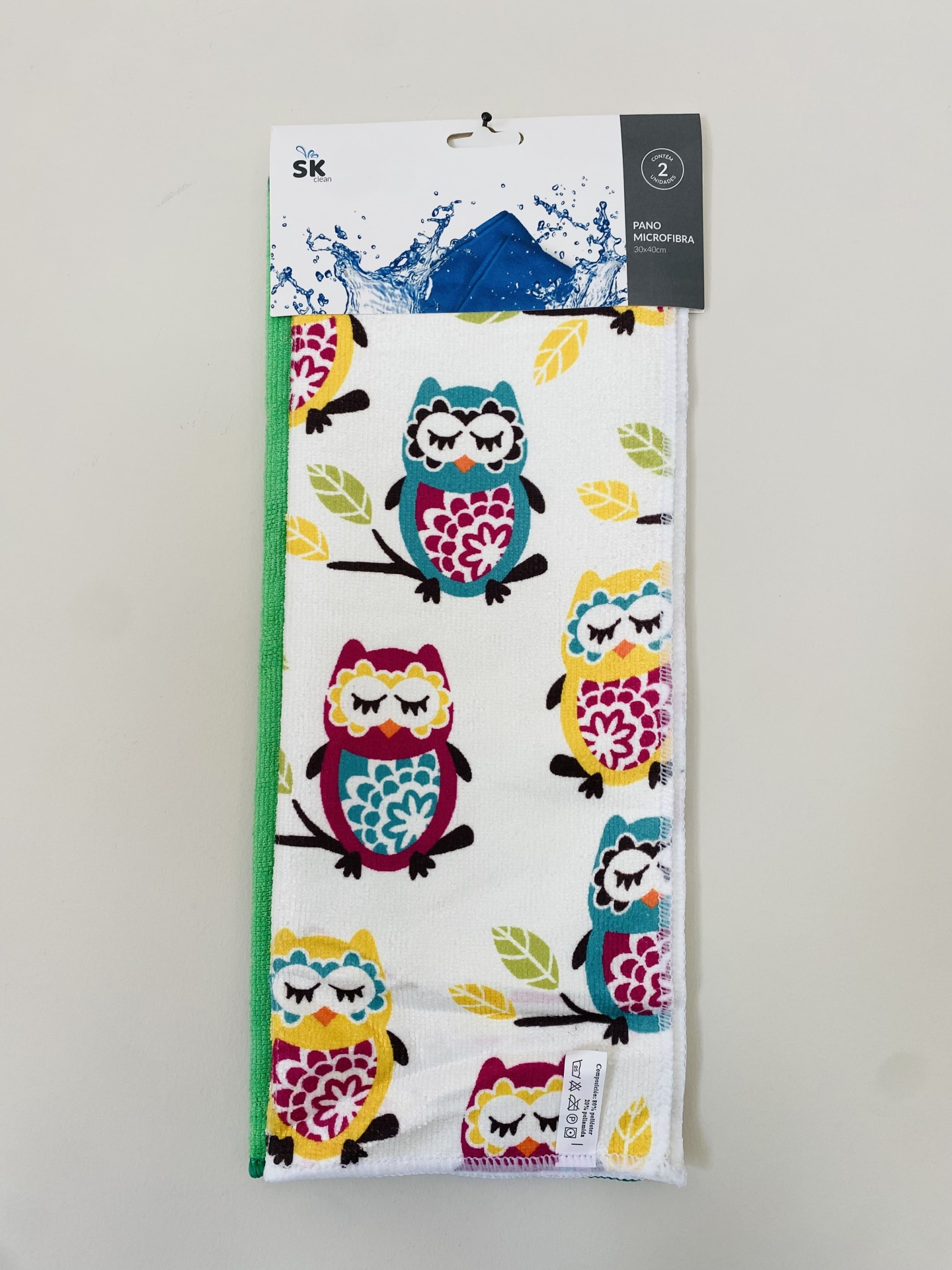 Conj. 2 Pano de Cozinha - Corujas - Microfibra - C30xL40CM