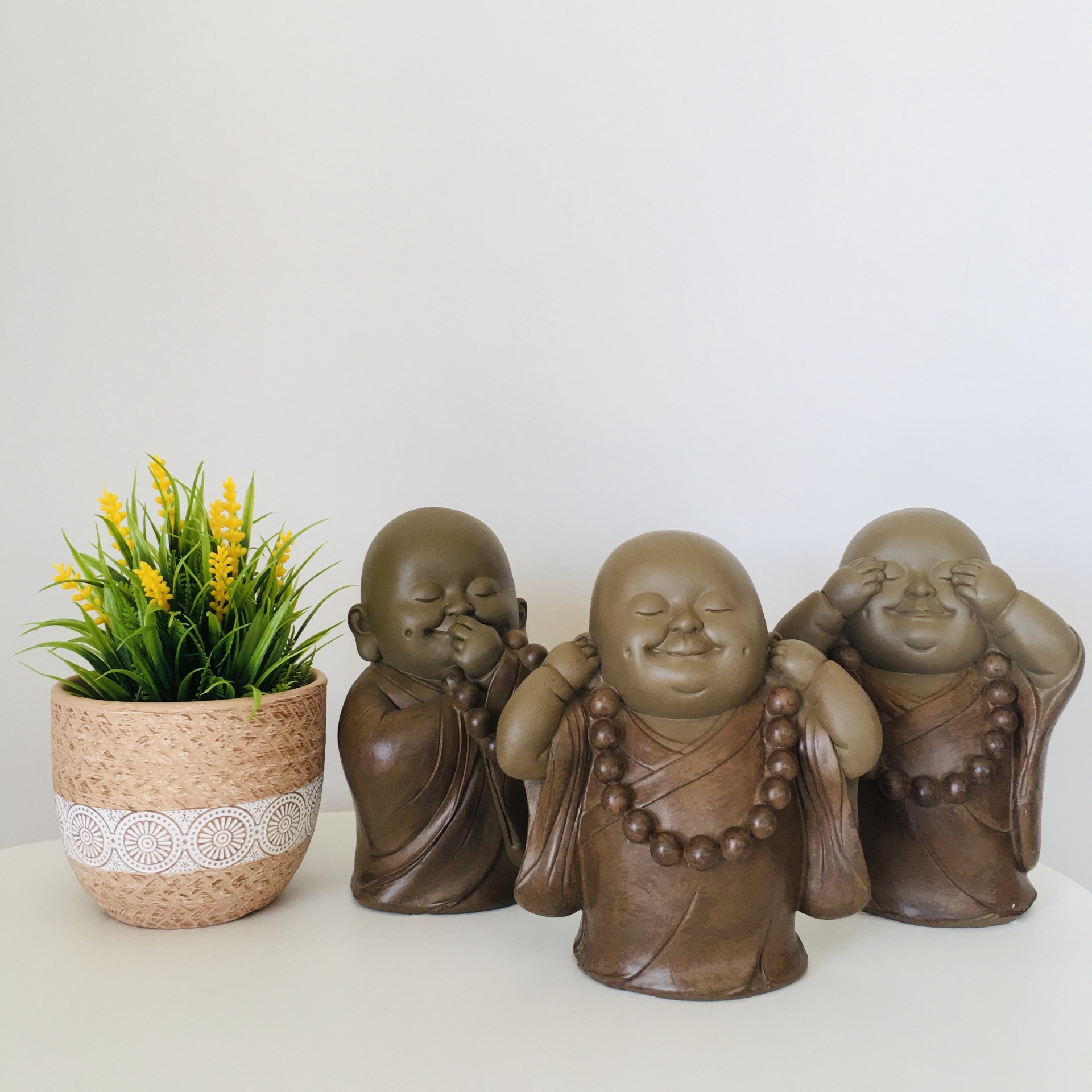 Conjunto 3 Monges  | Cego Surdo e Mudo  | 11x11x18CM