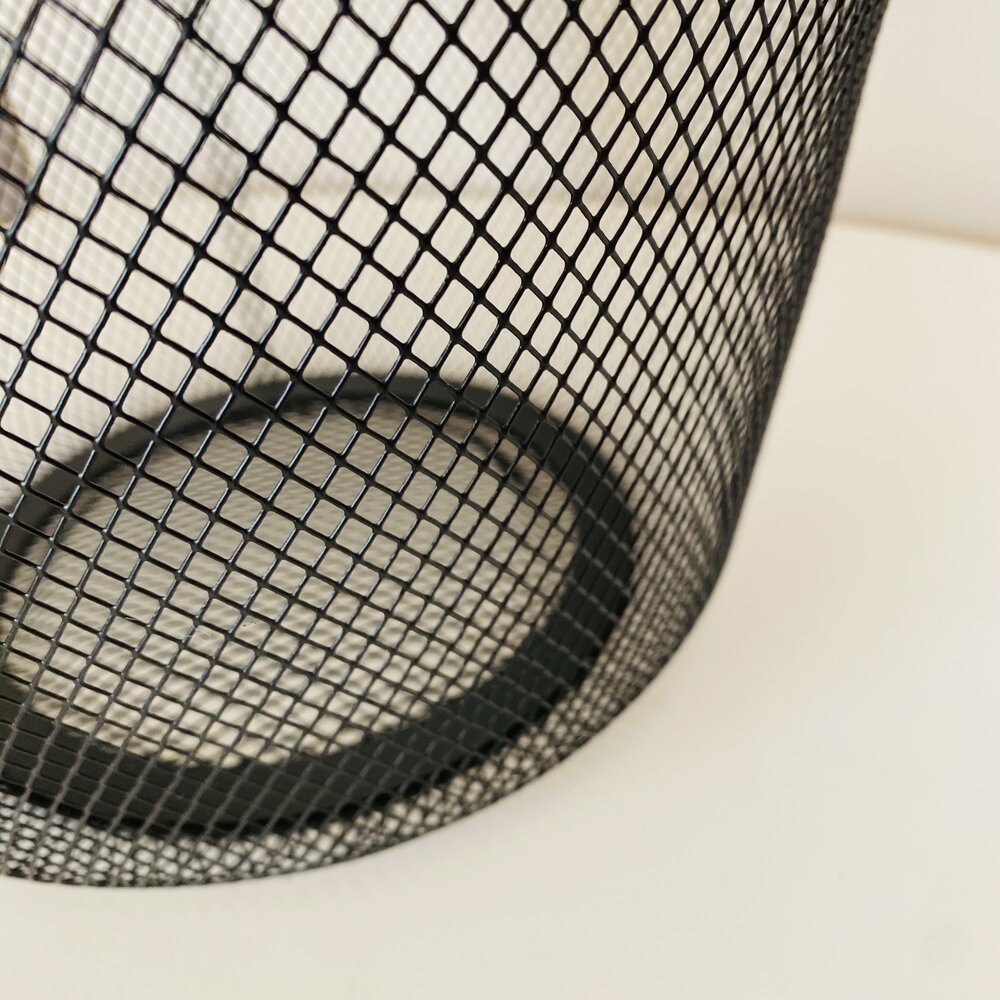 Cesto ou Fruteira de cozinha com Rede - Preto - C25xL25xA18CM