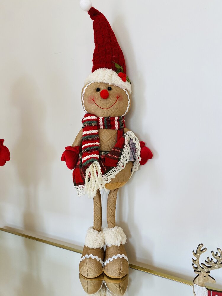 Boneco de Gengibre Decorativo de Natal - Tecido