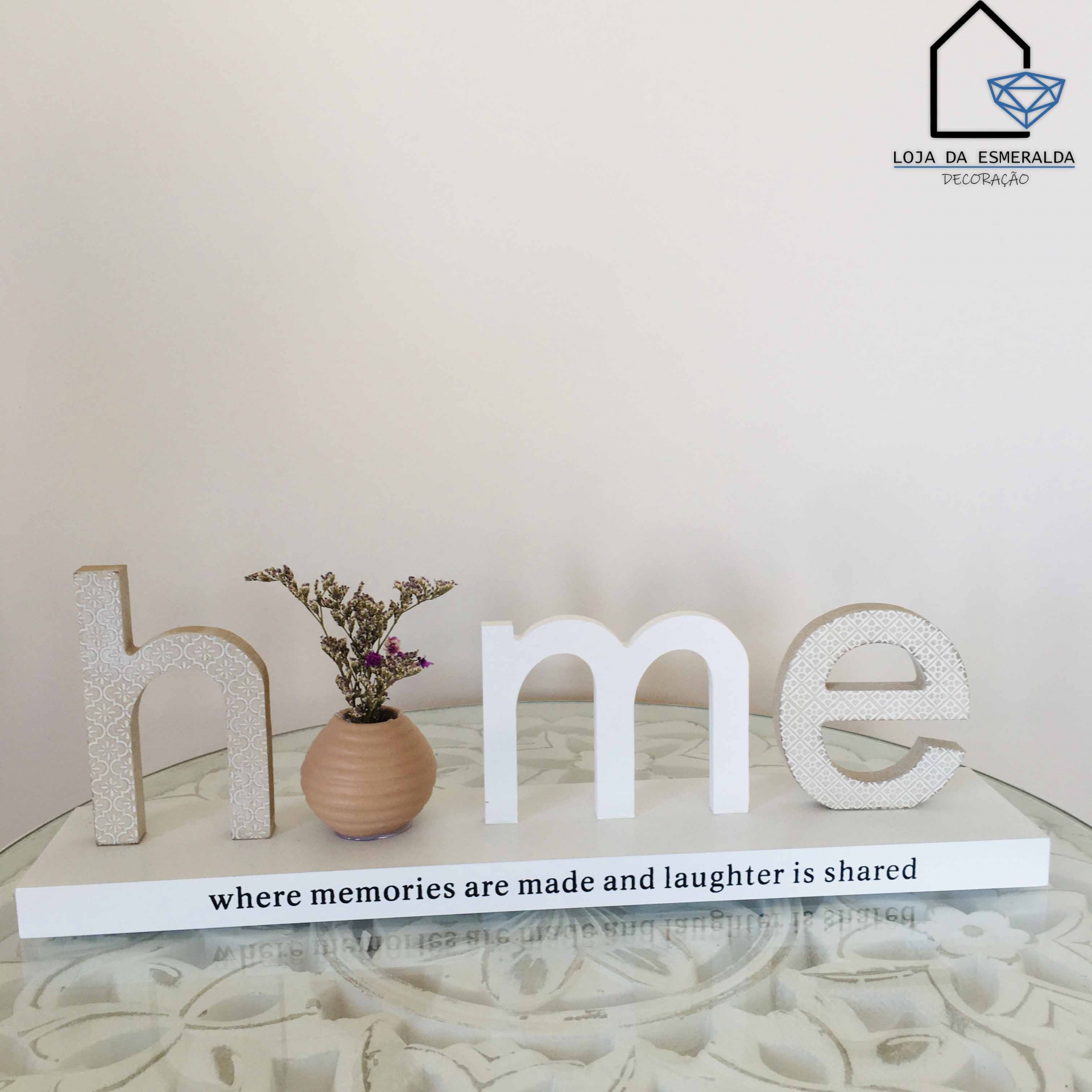 Placa Home c/ Dizeres - C40xL8xA14CM