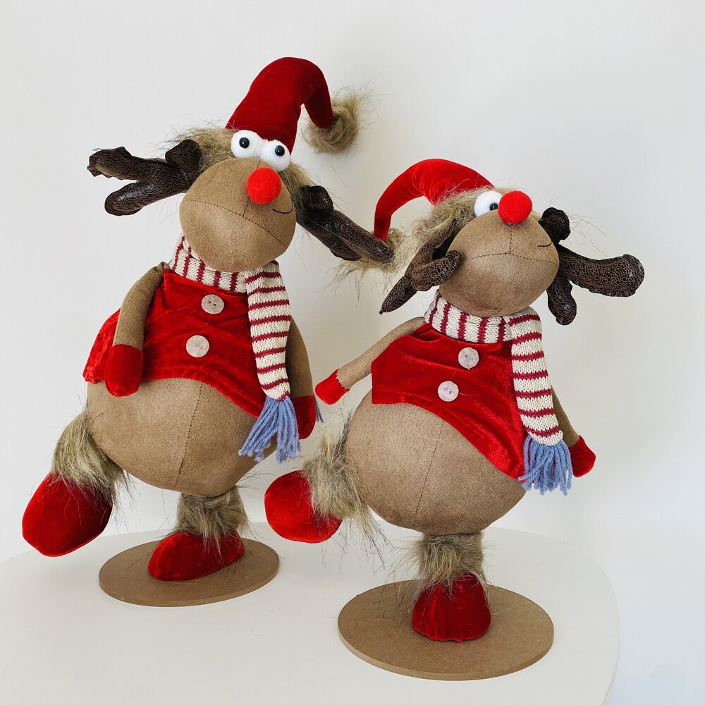 Boneco Natalício - Rena - Tecido