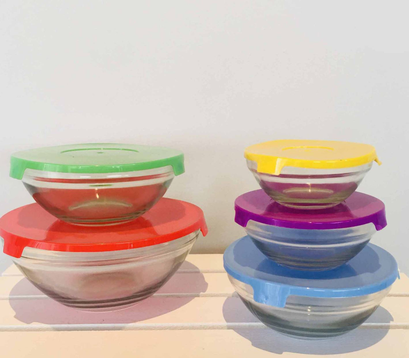 Conjunto 5 Recipientes em Vidro