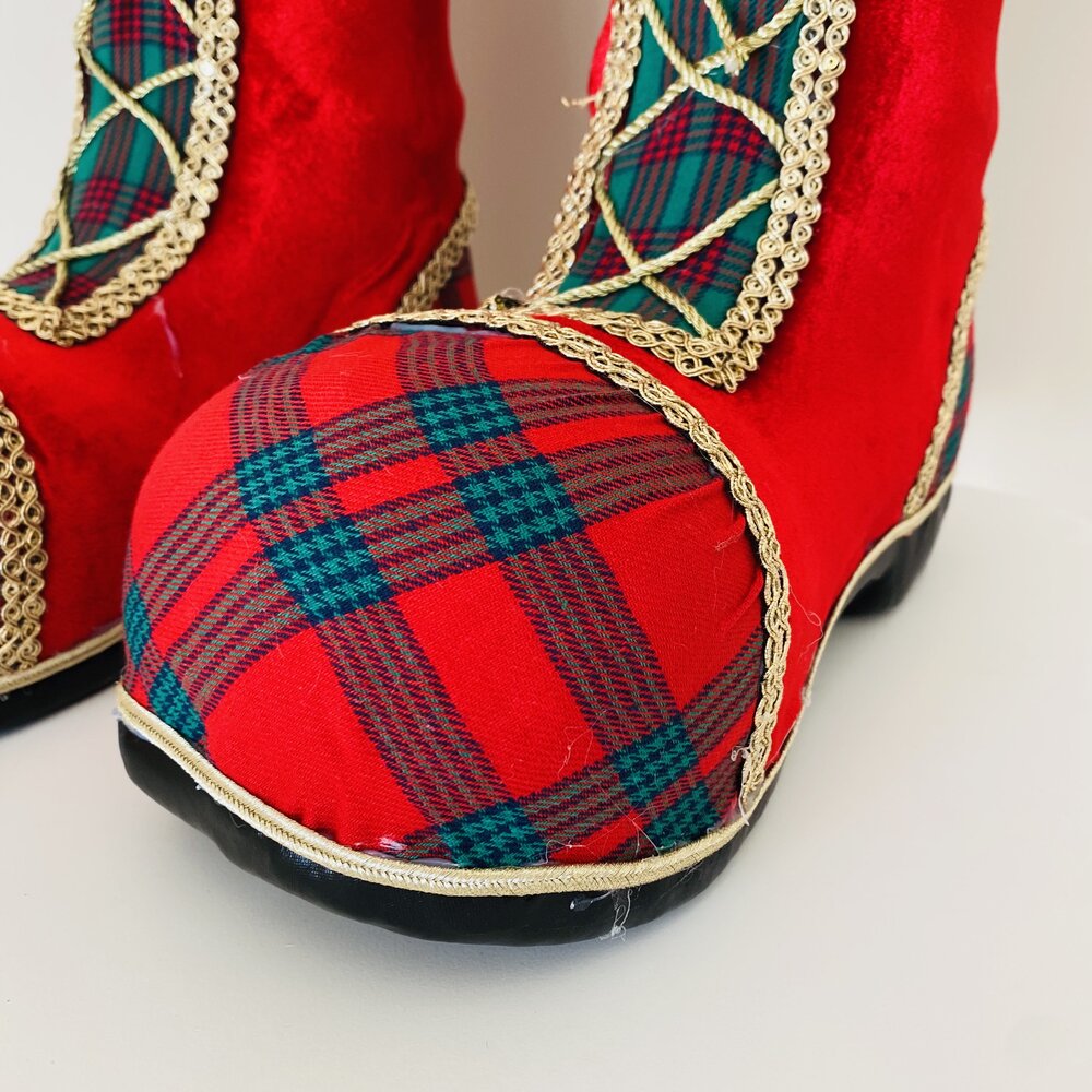 Natal - Cjto. 2 Botas Pai Natal - C30xL13xA38CM - Vermelho