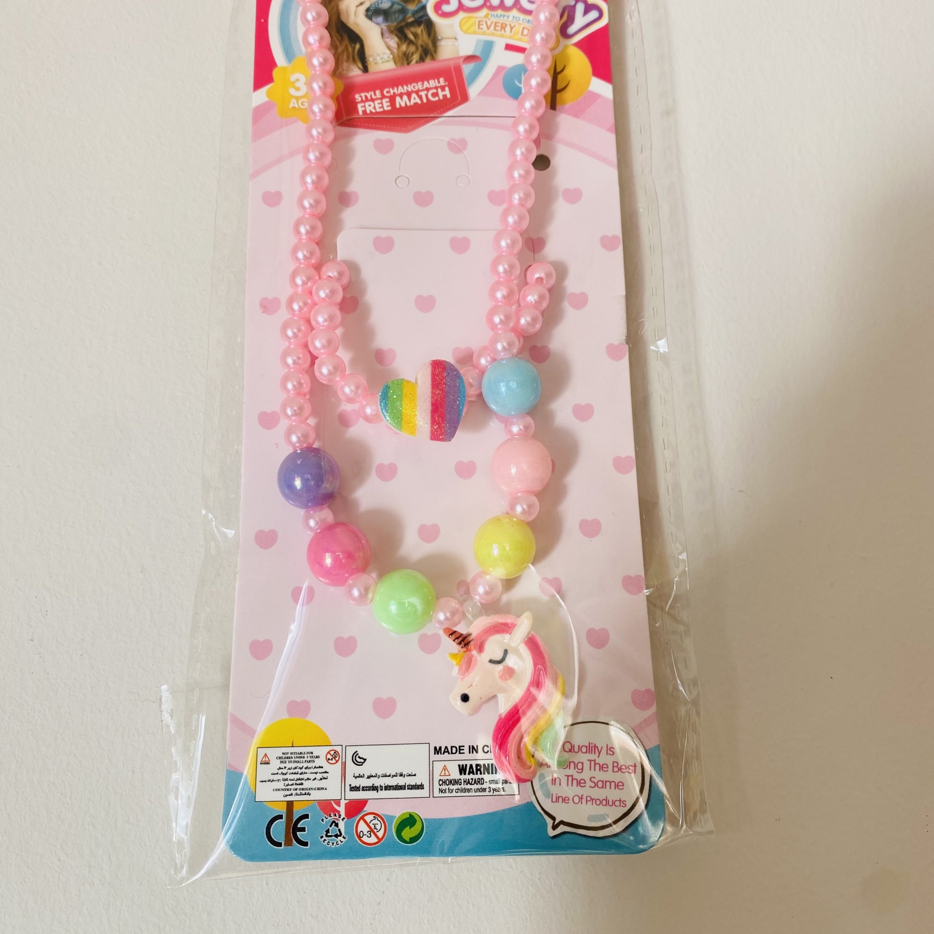 Brinquedo Blister colar com pulseira unicórnio - Mais de 3 Anos