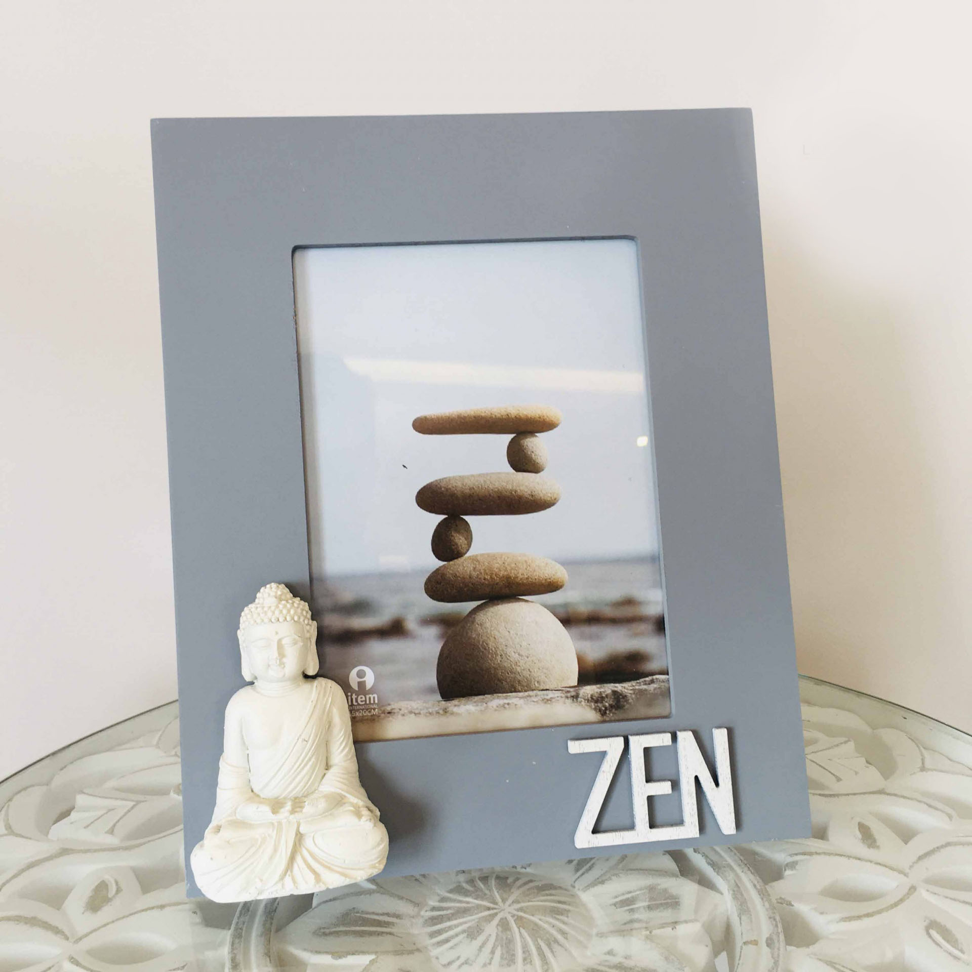 Moldura Zen Cinza | Madeira | 25x30CM