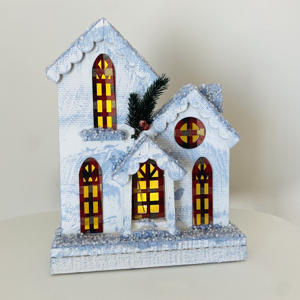 Casa de Natal c/ iluminação - C26xL9xA33CM