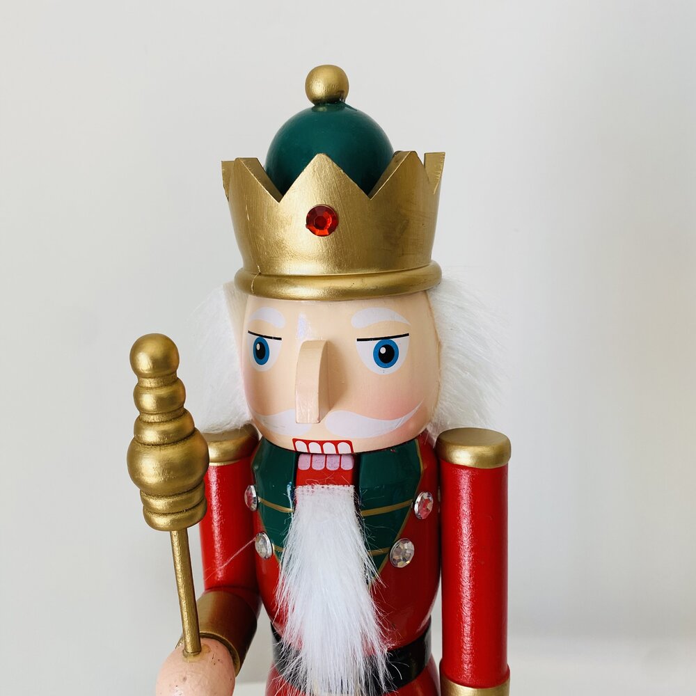 Natal - Soldado Quebra Nozes em madeira - C8.5xL8.5xA35CM