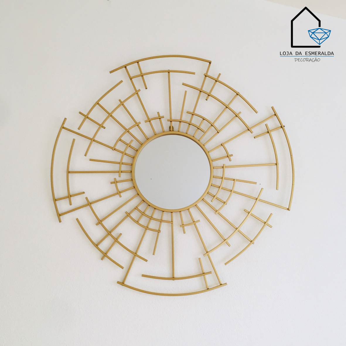 Espelho Dourado | 88x88CM