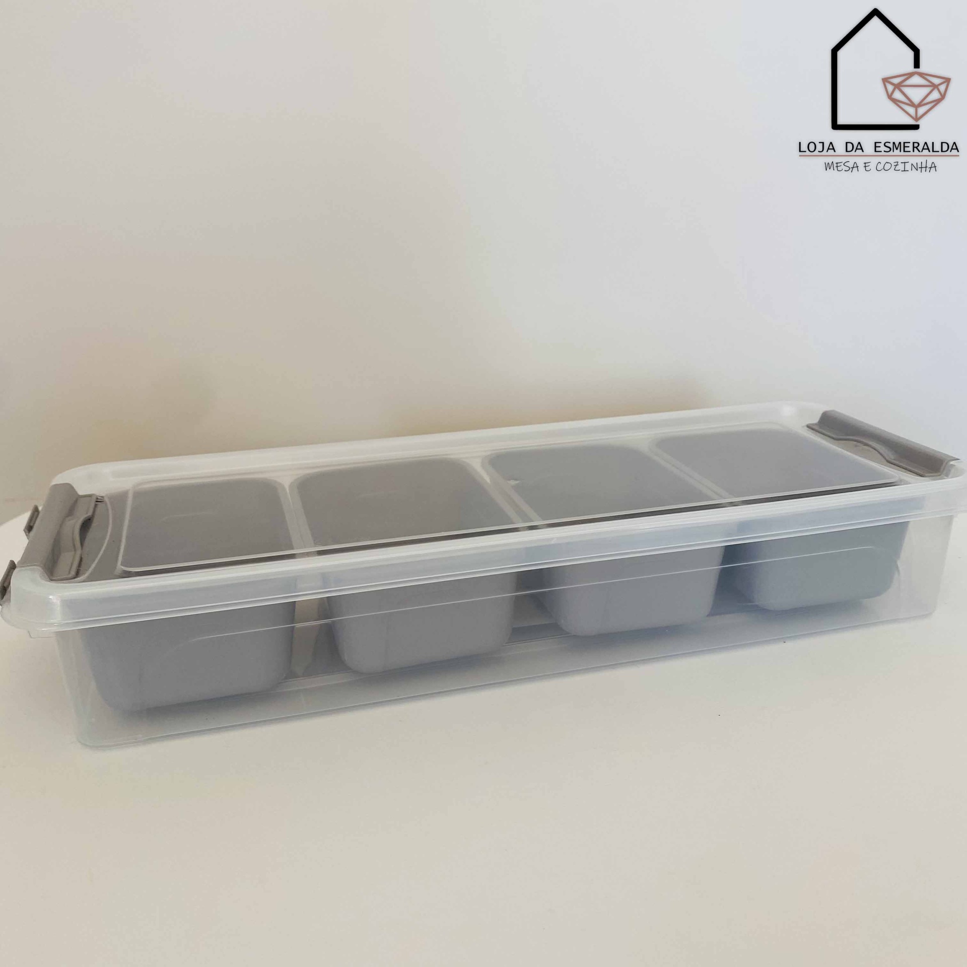 Caixa Retangular p/ Conservação com Compartimentos