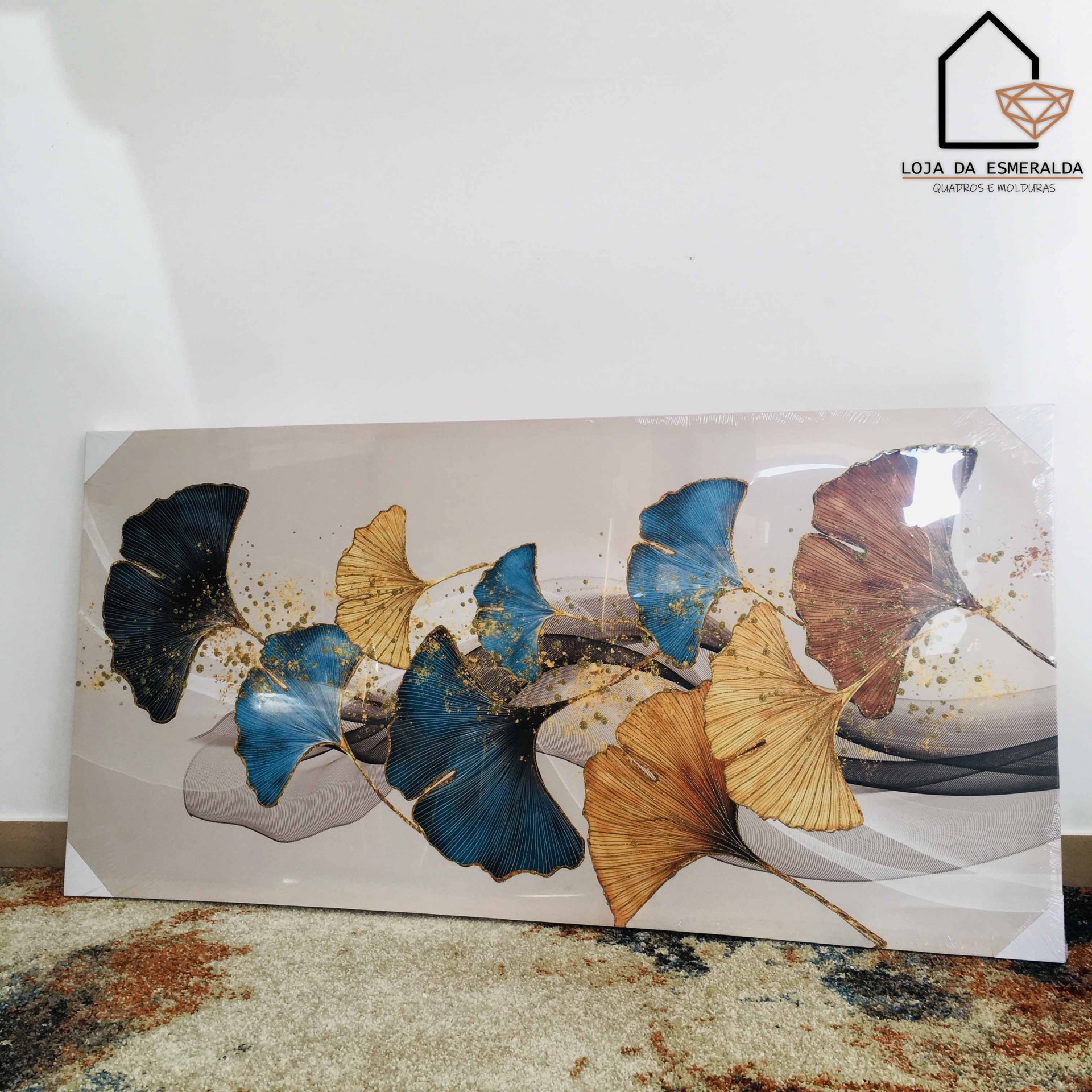 Tela Pintada Multicor | Folhas | 120x60 CM